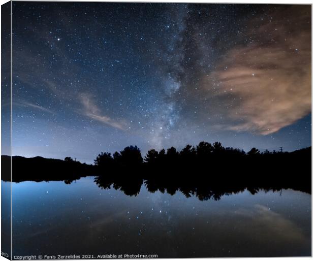 Reflecting the Galaxy Canvas Print by Fanis Zerzelides