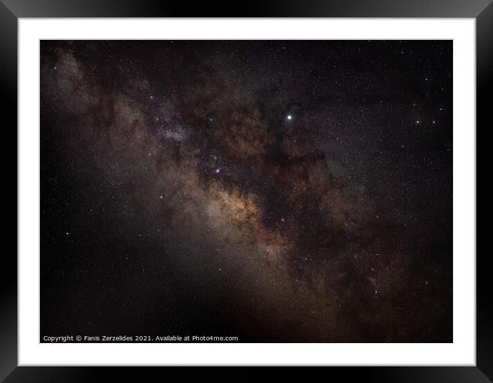Galactic Core Framed Mounted Print by Fanis Zerzelides