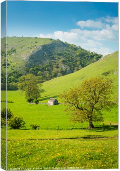 Dovedale, Peak District National Park Canvas Print by Justin Foulkes