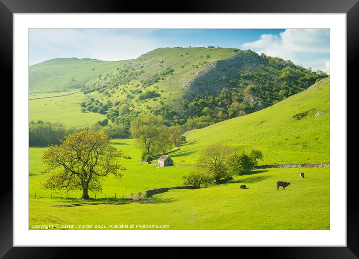 Dovedale, Peak District, Derbyshire Framed Mounted Print by Justin Foulkes