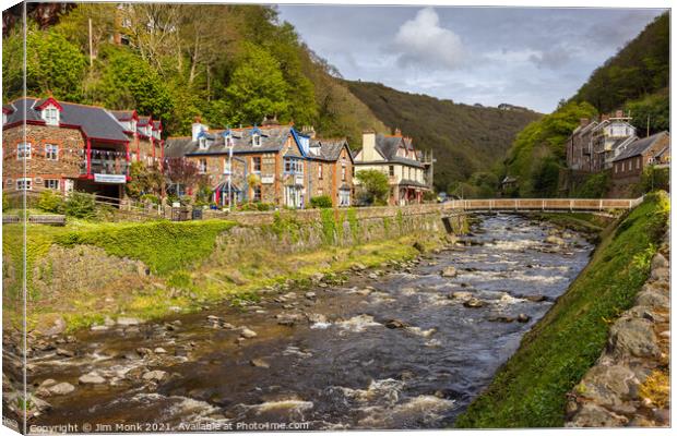 East Lyn River, Lynmouth Canvas Print by Jim Monk