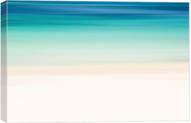 Ocean abstract, blue lagoon and white sand Canvas Print by Delphimages Art