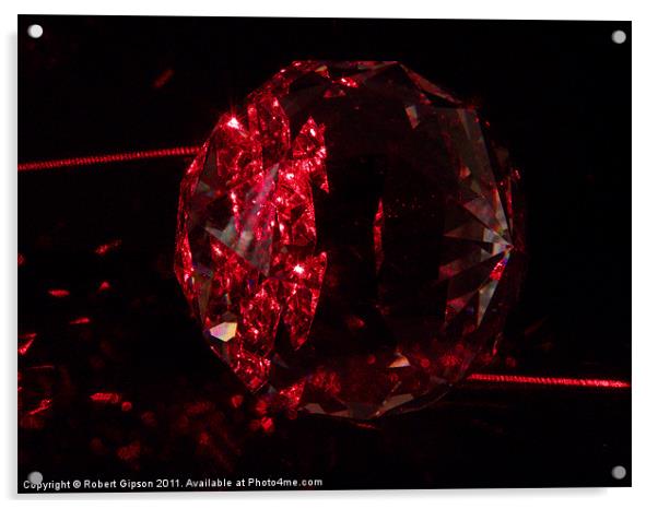 Red Laser light Acrylic by Robert Gipson