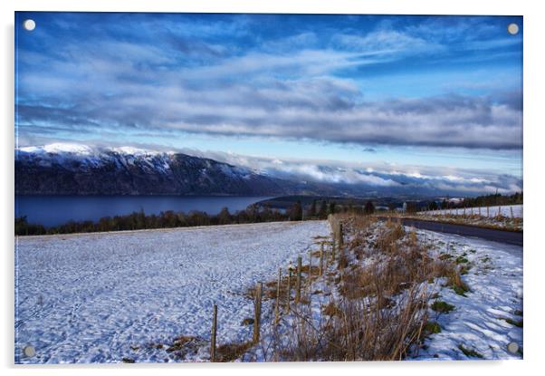 Winter by Loch Ness Acrylic by Jacqi Elmslie