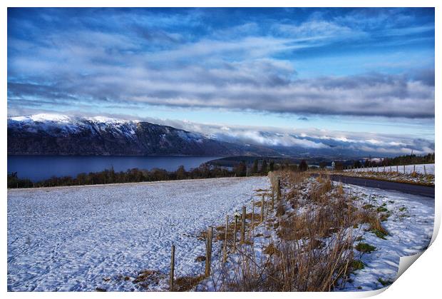 Winter by Loch Ness Print by Jacqi Elmslie