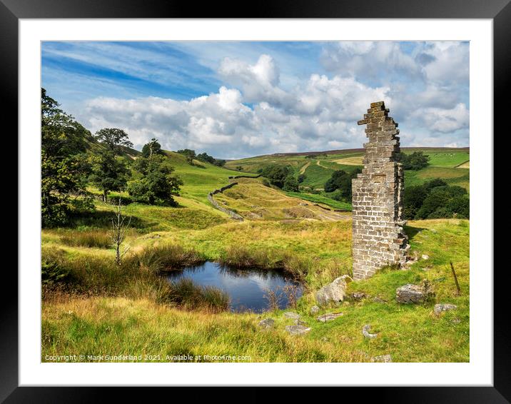 Ruins of Providence Mine near Pateley Bridge Framed Mounted Print by Mark Sunderland