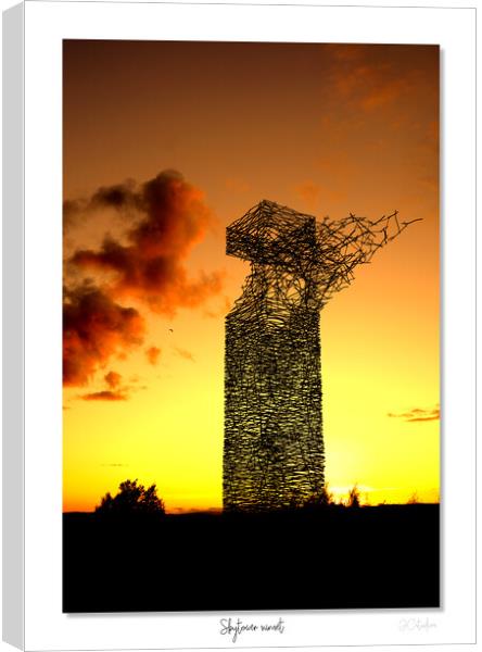 Skytower sunset, Airdrie Scotland, Scottish sunset, sunrise Canvas Print by JC studios LRPS ARPS