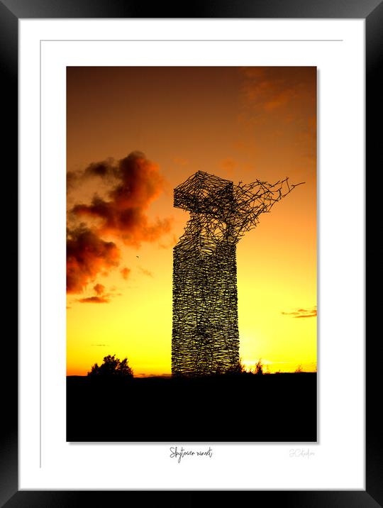 Skytower sunset, Airdrie Scotland, Scottish sunset, sunrise Framed Mounted Print by JC studios LRPS ARPS