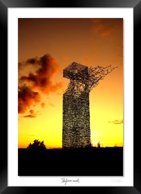 Skytower sunset, Airdrie Scotland, Scottish sunset, sunrise Framed Print by JC studios LRPS ARPS