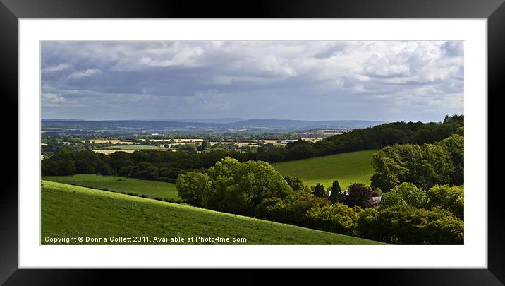 South Downs. Framed Mounted Print by Donna Collett