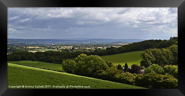 South Downs. Framed Print by Donna Collett