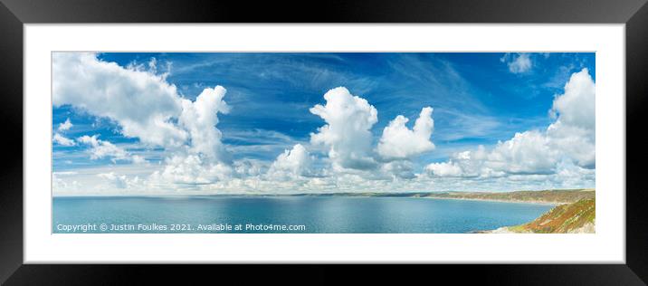Whitsand Bay Seascape Framed Mounted Print by Justin Foulkes