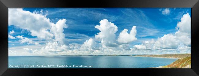 Whitsand Bay Seascape Framed Print by Justin Foulkes