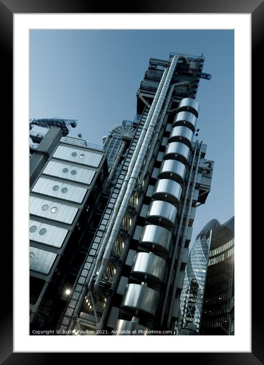 The Lloyds building, London Framed Mounted Print by Justin Foulkes