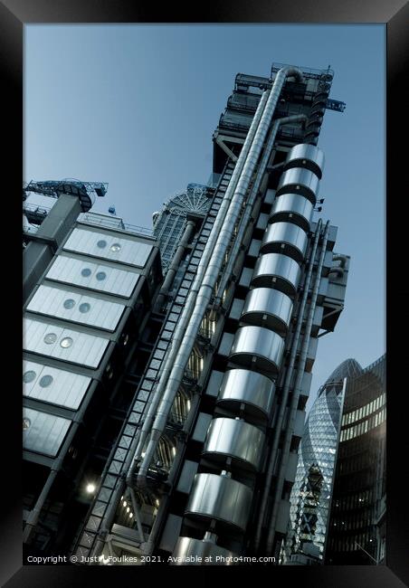 The Lloyds building, London Framed Print by Justin Foulkes