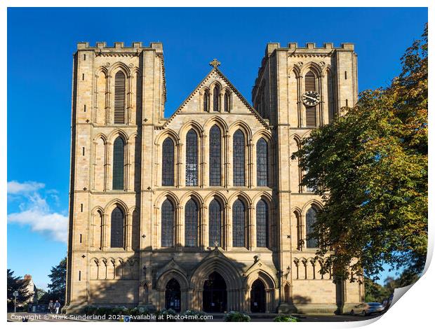Ripon Cathedral Print by Mark Sunderland