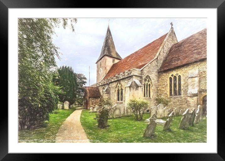 A View Of Bosham Parish Church Framed Mounted Print by Ian Lewis