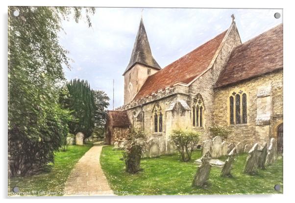 A View Of Bosham Parish Church Acrylic by Ian Lewis