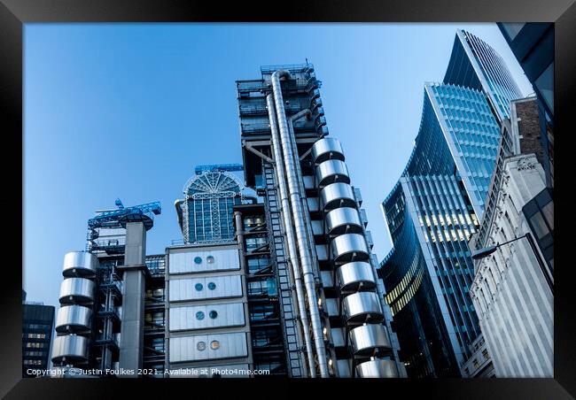 The Lloyds building, the City of London Framed Print by Justin Foulkes