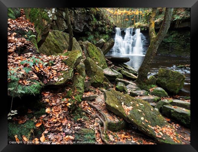 Goitstock Waterfall in Autumn Framed Print by Mark Sunderland