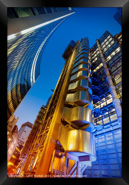 Lloyds building, The City of London Framed Print by Justin Foulkes