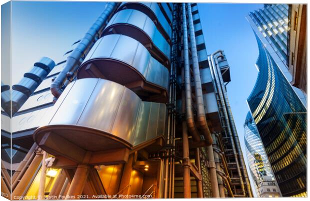 The Lloyds building, City of London Canvas Print by Justin Foulkes