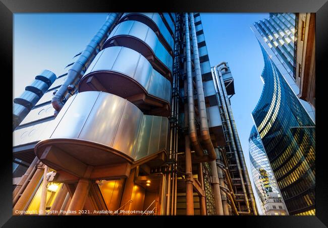 The Lloyds building, City of London Framed Print by Justin Foulkes