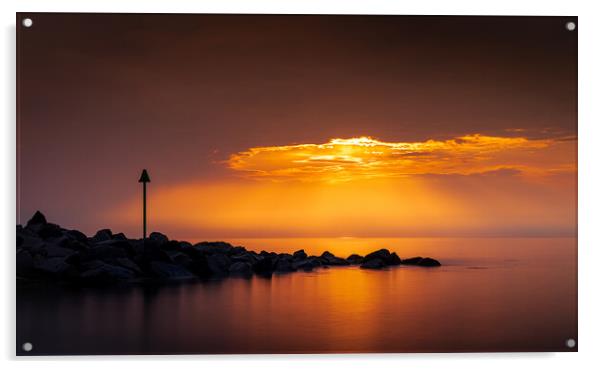 Sunset on the Beach Acrylic by Alan Le Bon