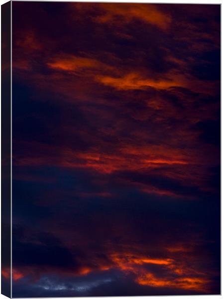 Dark and Dramatic. Summer Sunset. Canvas Print by Darren Burroughs