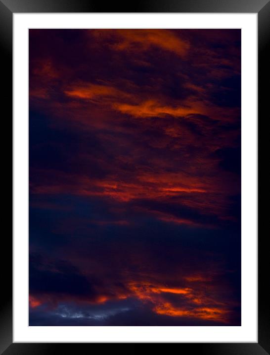 Dark and Dramatic. Summer Sunset. Framed Mounted Print by Darren Burroughs