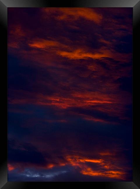 Dark and Dramatic. Summer Sunset. Framed Print by Darren Burroughs