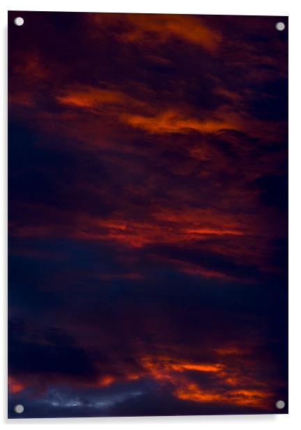 Dark and Dramatic. Summer Sunset. Acrylic by Darren Burroughs