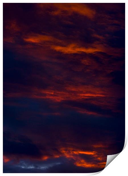 Dark and Dramatic. Summer Sunset. Print by Darren Burroughs