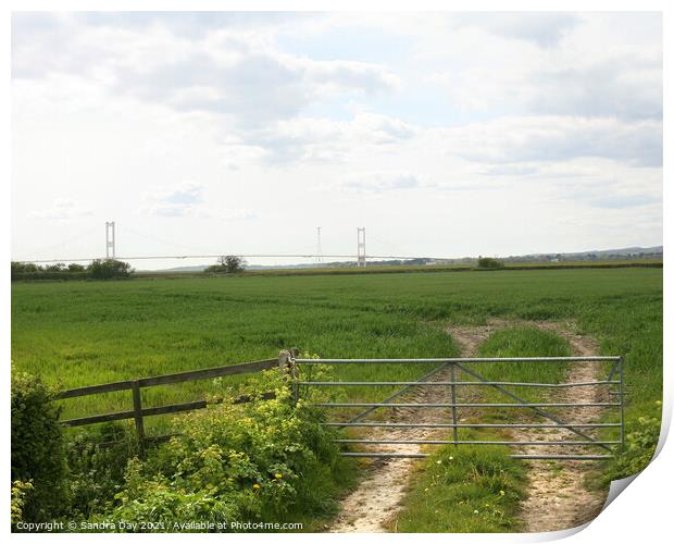 Gateway to Severn Bridge Print by Sandra Day