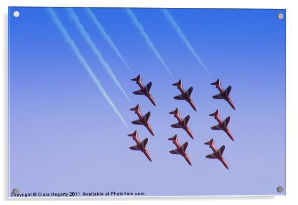 Red Arrows (Newcastle Co.Down 2011) Acrylic by Ciara Hegarty