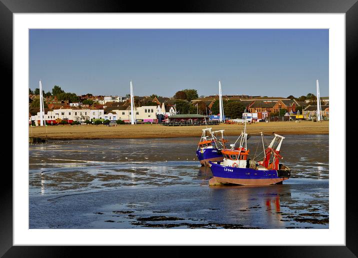 Boats Southend on Sea Beach Essex England Framed Mounted Print by Andy Evans Photos