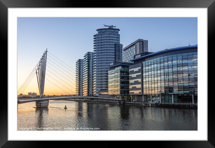 Media City and Salford Quays Framed Mounted Print by Paul Madden