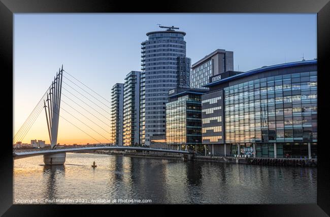 Media City and Salford Quays Framed Print by Paul Madden
