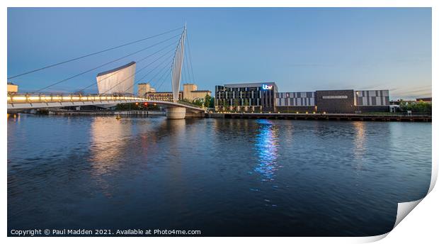 Media City Bridge Print by Paul Madden