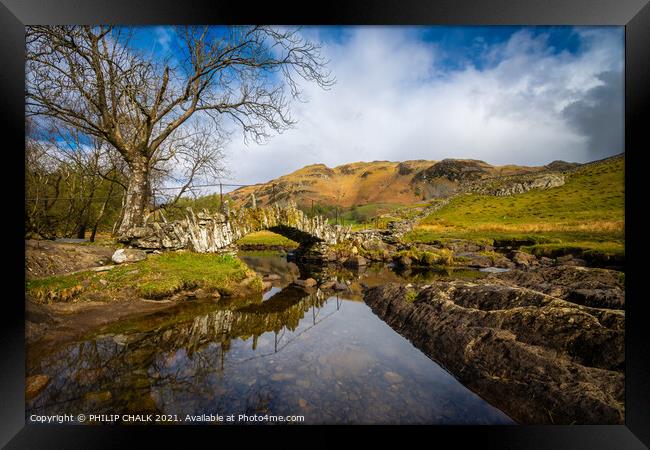 Slaters bridge in the lake district Cumbria 514  Framed Print by PHILIP CHALK