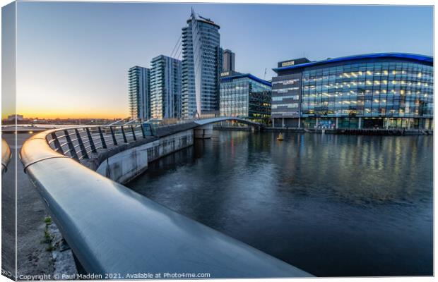 Media City from Salford Quays Canvas Print by Paul Madden