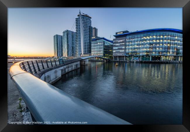 Media City from Salford Quays Framed Print by Paul Madden