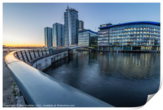 Media City from Salford Quays Print by Paul Madden
