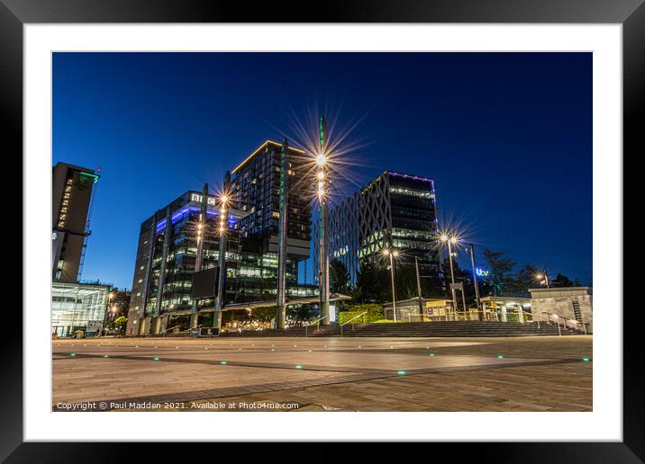 Media City Framed Mounted Print by Paul Madden