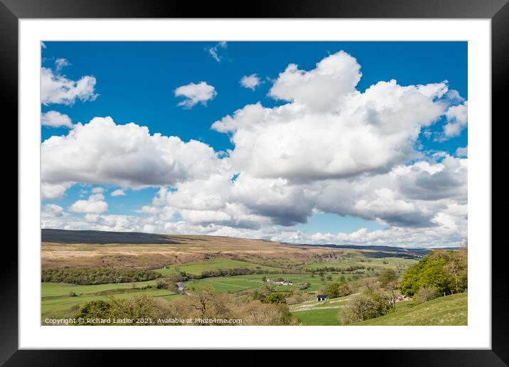 Over to Holwick, Teesdale in Spring  (2) Framed Mounted Print by Richard Laidler