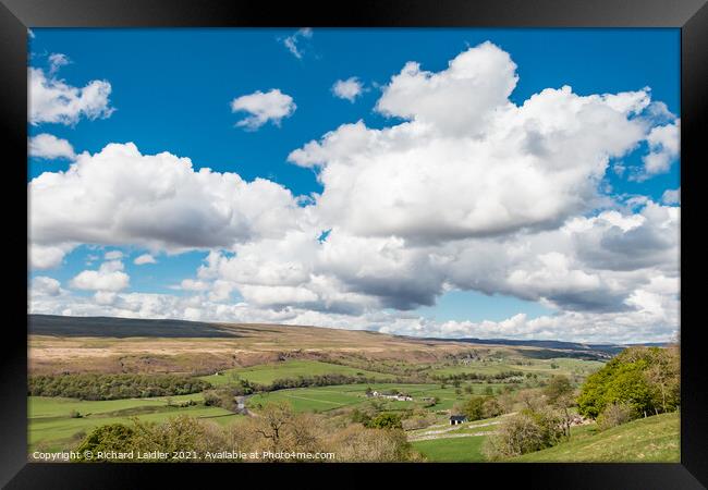 Over to Holwick, Teesdale in Spring  (2) Framed Print by Richard Laidler