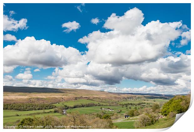 Over to Holwick, Teesdale in Spring  (2) Print by Richard Laidler