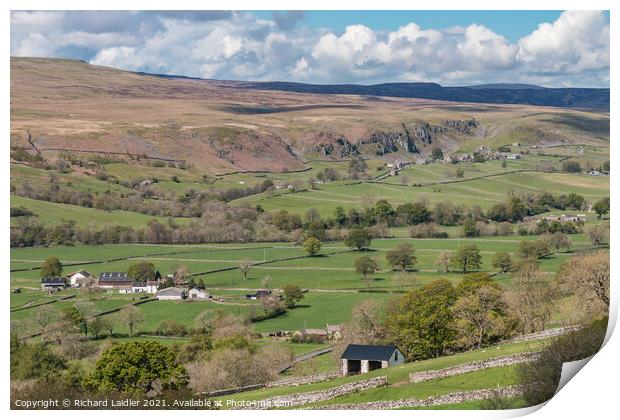 Over to Holwick, Teesdale in Spring (1) Print by Richard Laidler