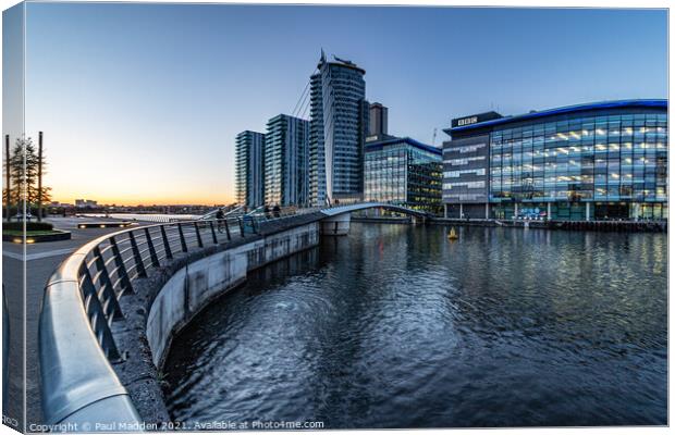 Salford Quays and Media City Canvas Print by Paul Madden