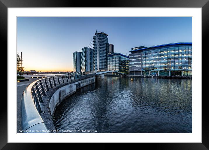 Salford Quays and Media City Framed Mounted Print by Paul Madden